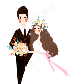 拍婚纱照新郎新娘