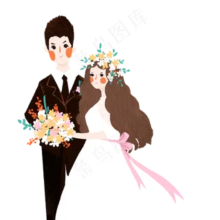 拍婚纱照新郎新娘