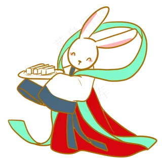 端着桂花糕的玉兔