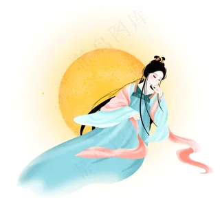 中秋节卡通嫦娥 中秋节卡通嫦娥