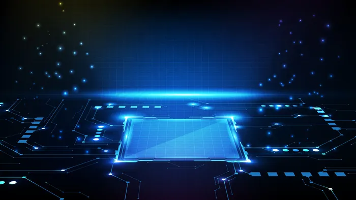 带有电路线的圆形界面科幻框架hud ui的抽象未来背景eps,ai矢量模版下载