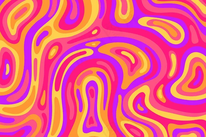 平面手绘迷幻格调背景eps,ai矢量模版下载