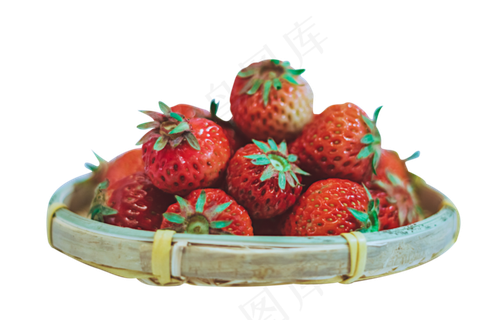 放篮子里的草莓