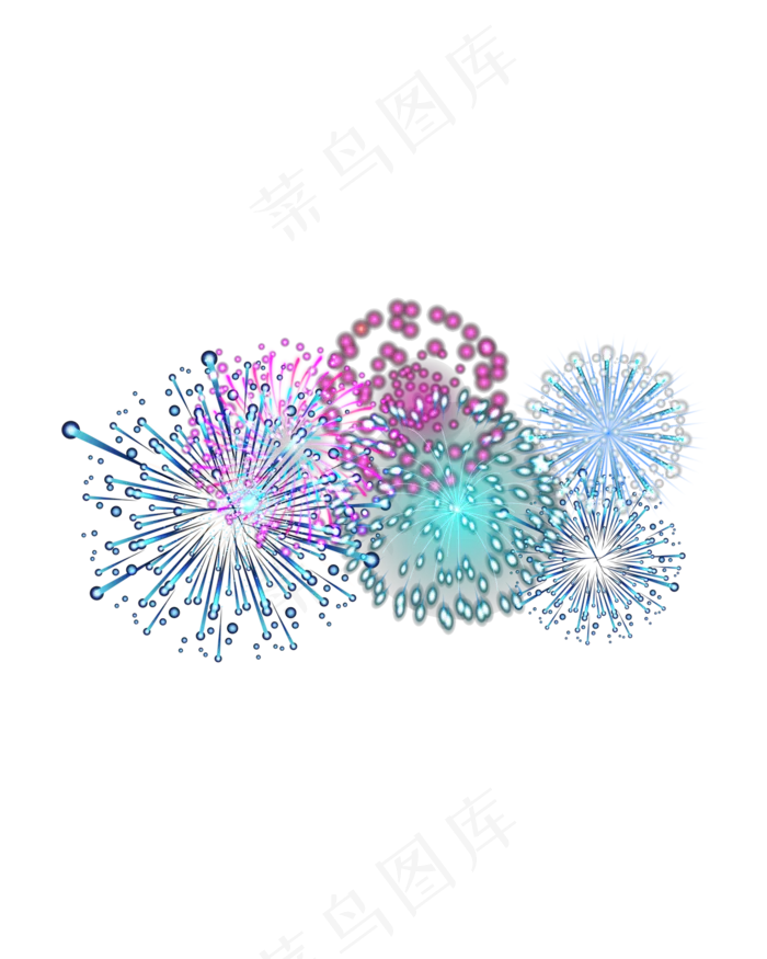 矢量手绘卡通烟花,免抠元素(4167*5208px 300 dpi )ai矢量模版下载
