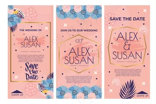 花卉婚礼模板故事模板