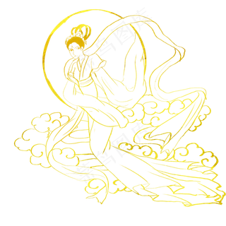 中秋节奔月嫦娥玉兔