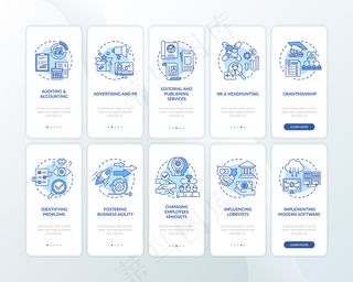 *商务咨询服务-带概念集的车载手机app移动应用程序app页面屏幕。