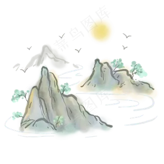 中国风水墨群山 中国风水墨群山