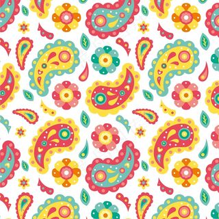 彩色佩斯利图案