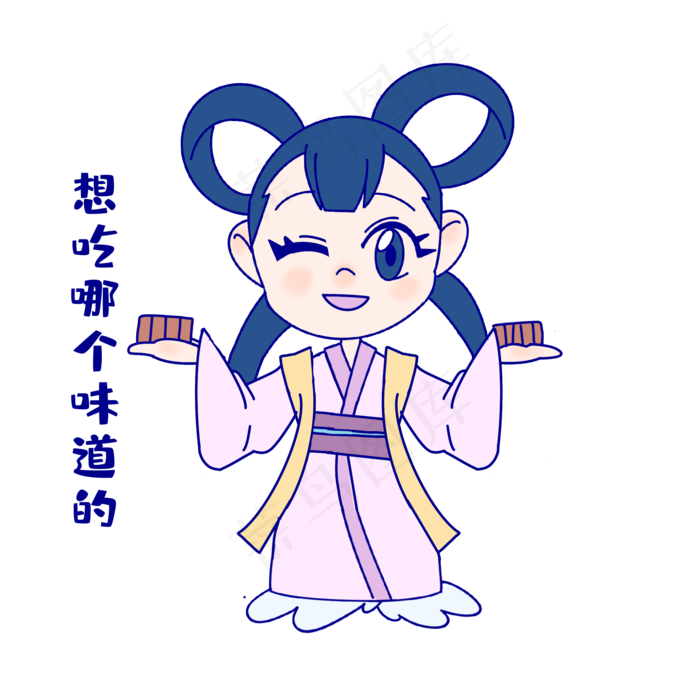嫦娥吃那个月饼表情(2000X2000(DPI:300))psd模版下载