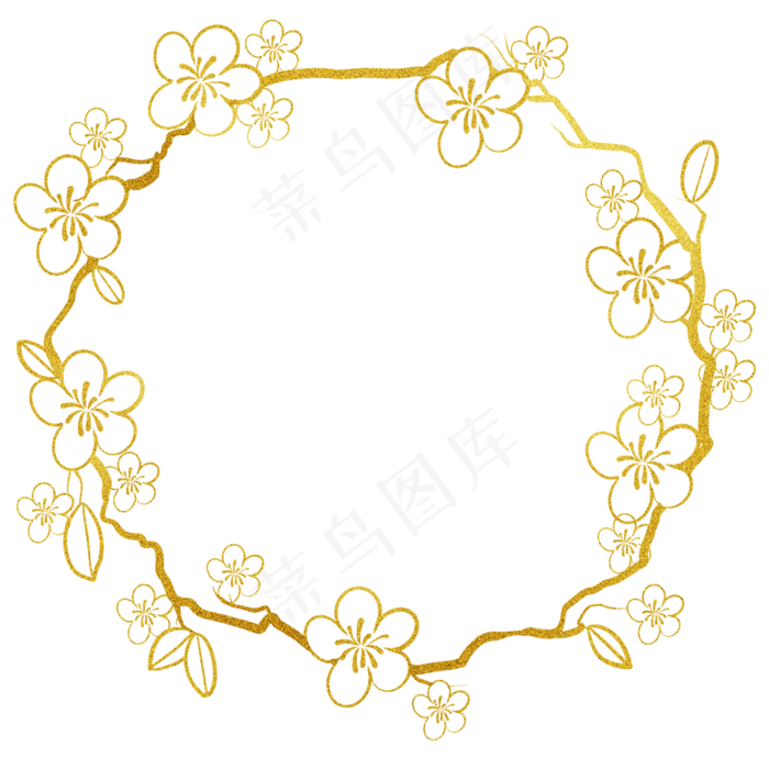 金线梅花边框