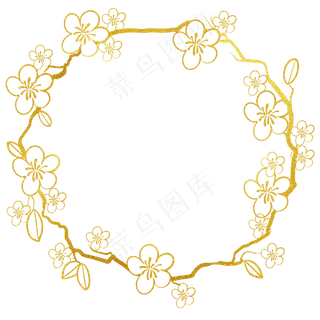 金线梅花边框