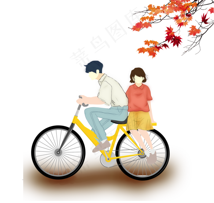 骑单车的小哥哥小姐姐(2105X2000(DPI:300))psd模版下载