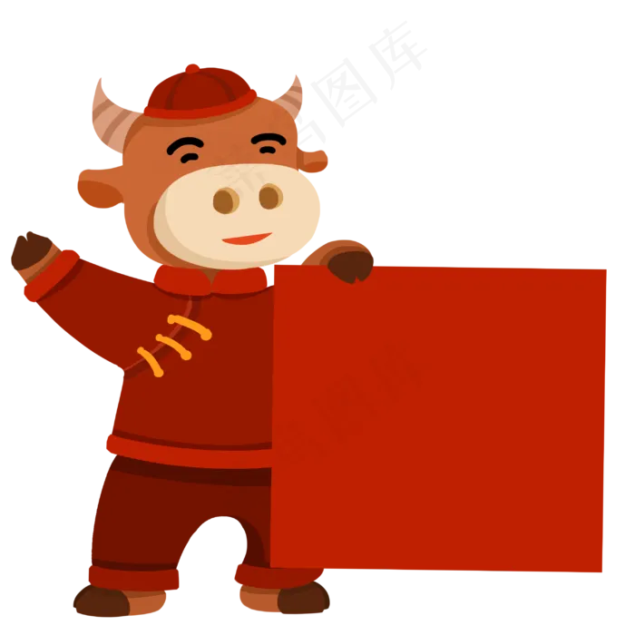 牛年小牛二维码(3000X3000(DPI:300))psd模版下载