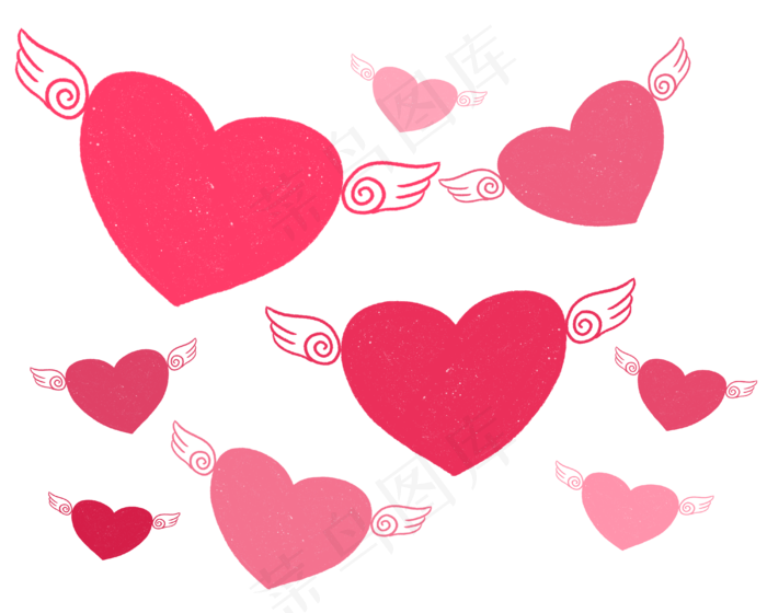 七夕节爱心配图