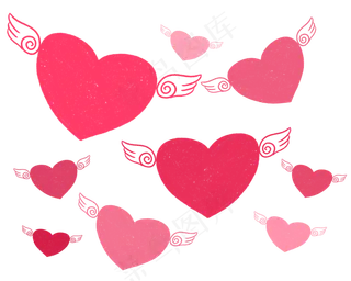 七夕节爱心配图