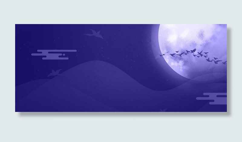 中国风七夕情人节喜鹊背景海报