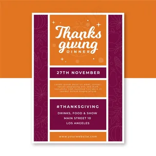 垂直感恩节海报