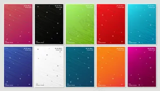 抽象几何线条的简约现代封面设计