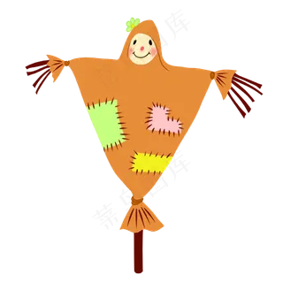 手绘矢量卡通可爱秋分秋收秋季稻