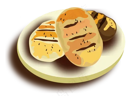 重阳节的重阳糕点面包png免抠图