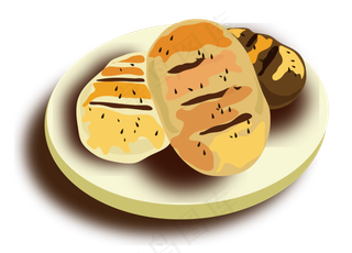 重阳节的重阳糕点面包png免抠图