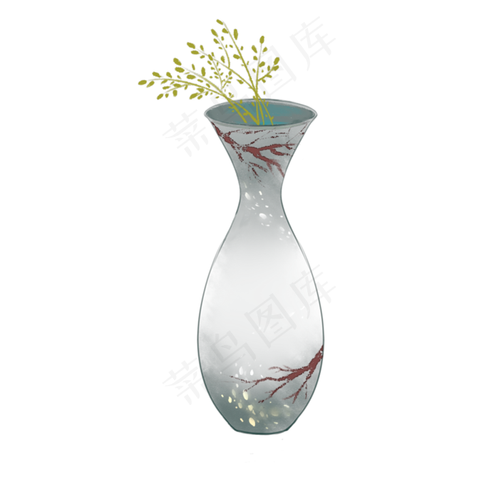 中国古风腊梅花瓶