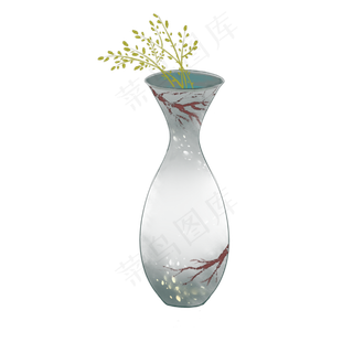 中国古风腊梅花瓶