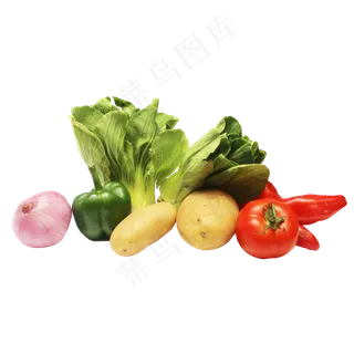 青菜葱辣椒土豆蔬菜组合