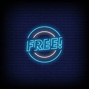 免费霓虹灯标志样式文本