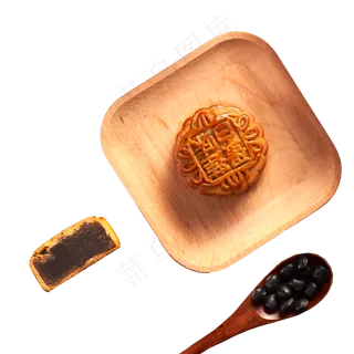 中秋月饼礼盒俯拍特写