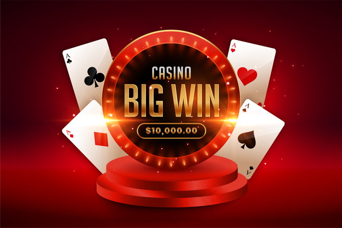 带扑克牌的Big win赌场背景eps,ai矢量模版下载