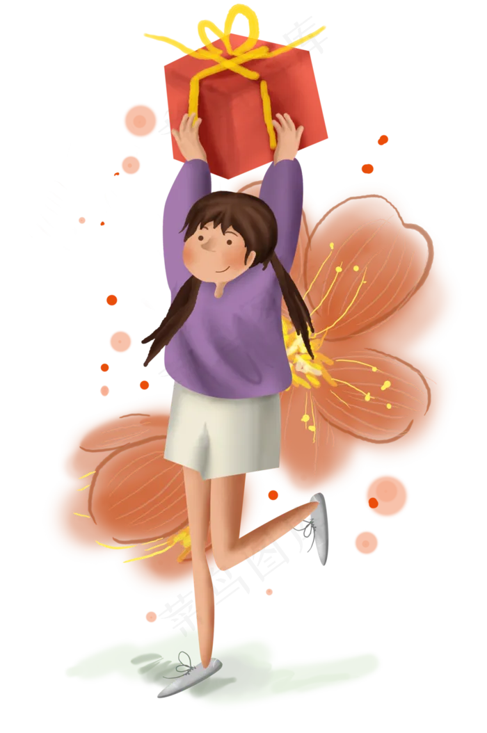 教师节送礼物的学生(3508X5281(DPI:300))psd模版下载