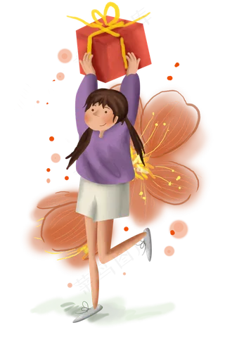 教师节送礼物的学生