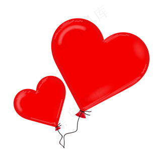 七夕爱情红色气球