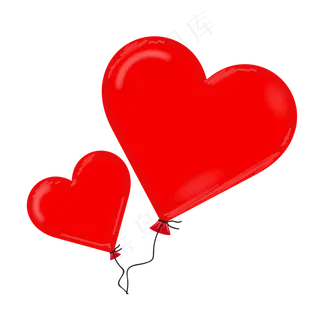 七夕爱情红色气球