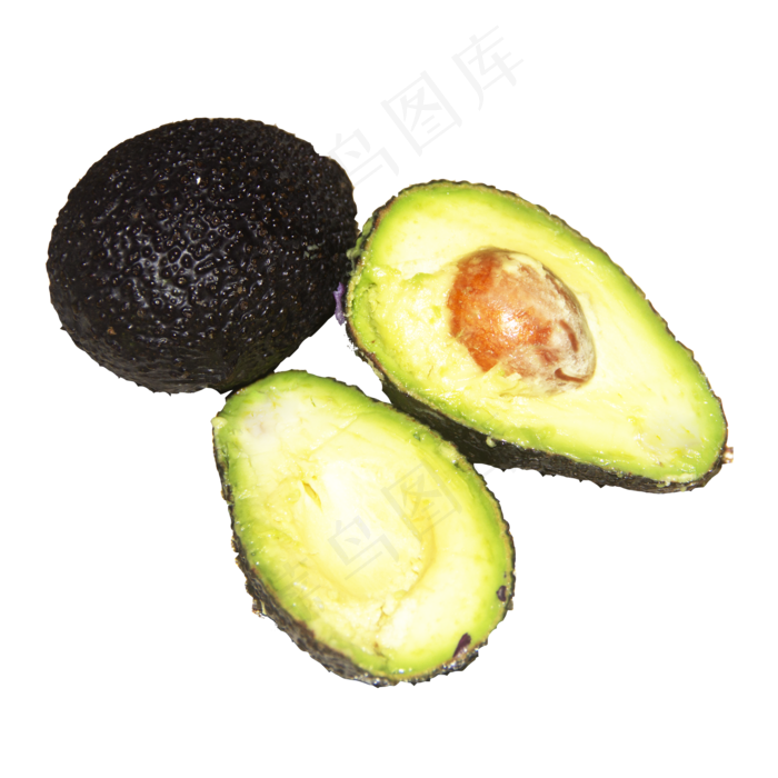 新鲜水果分开牛油果