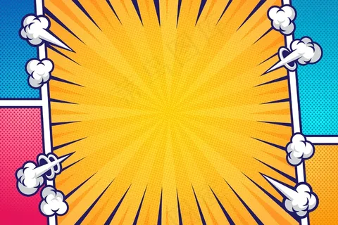 平面漫画风格背景复制空间