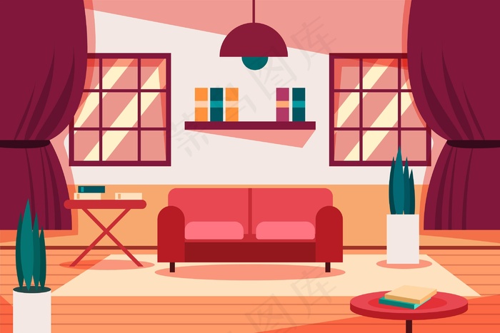 视频会议的空房间背景