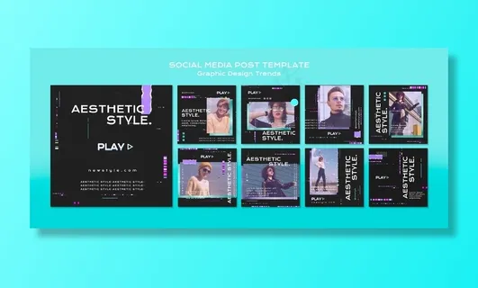 平面设计趋势社交媒体帖子