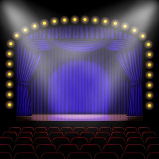 蓝幕背景舞台