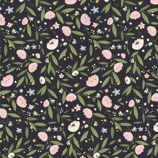 极简可爱花朵图案