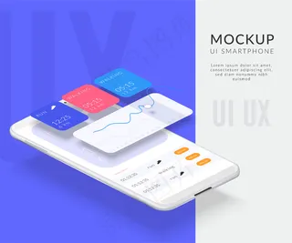 逼真的手机分解界面组成，屏幕分离，智能手机图像带有应用程序app