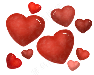 七夕节爱心配图