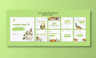 健康食品社交媒体帖子模板