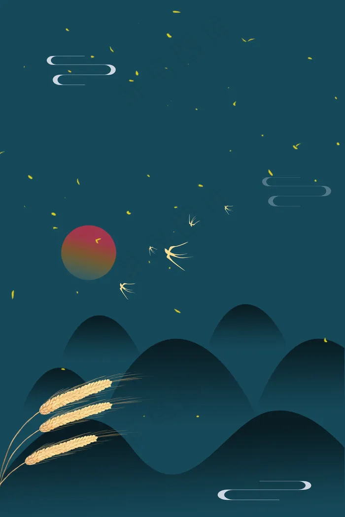 简约传统节气秋分秋天(3545*5315px 	      )psd模版下载