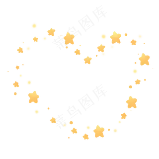 金黄色浪漫七夕情人节星星
