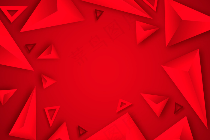 红三角背景3d设计eps,ai矢量模版下载