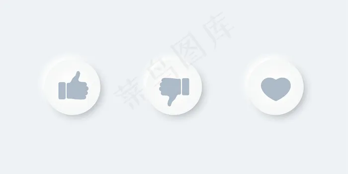 拇指向上和心脏图标按钮eps,ai矢量模版下载
