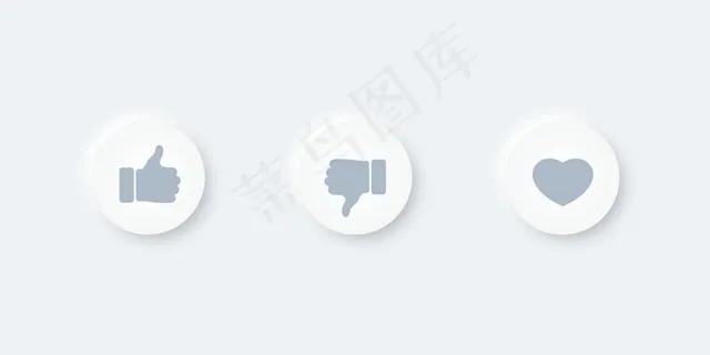 拇指向上和心脏图标按钮 拇指向上和心脏图标按钮